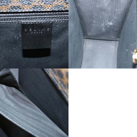 CELINE Macadam Canvas Hand Bag Pvc Black - Picture 12 of 12